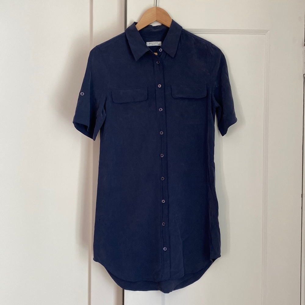 Equipment Silk Button Up shirt dress Size XS